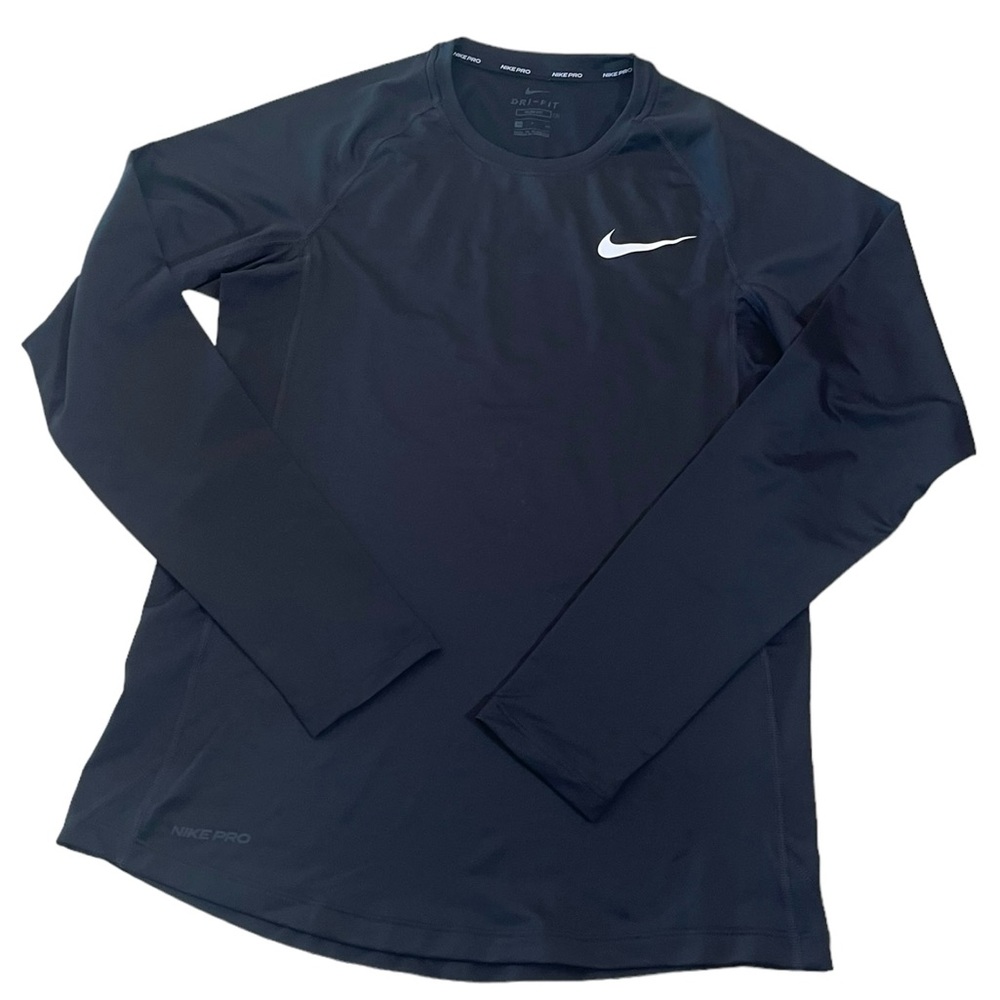 NIKE Men’s Pro Slim Fit Long Sleeve Shirt - Picture 6 of 7